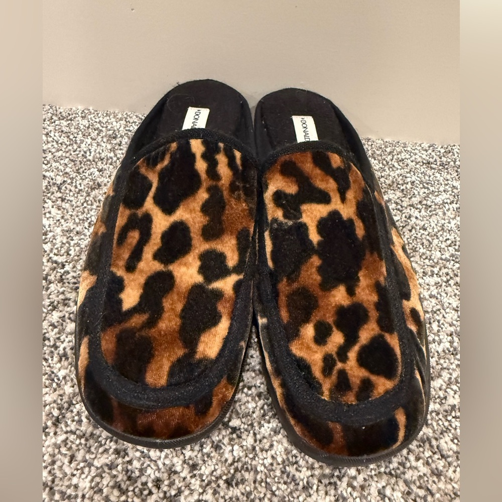 Donald J. Pliner Leopard Print Slippers